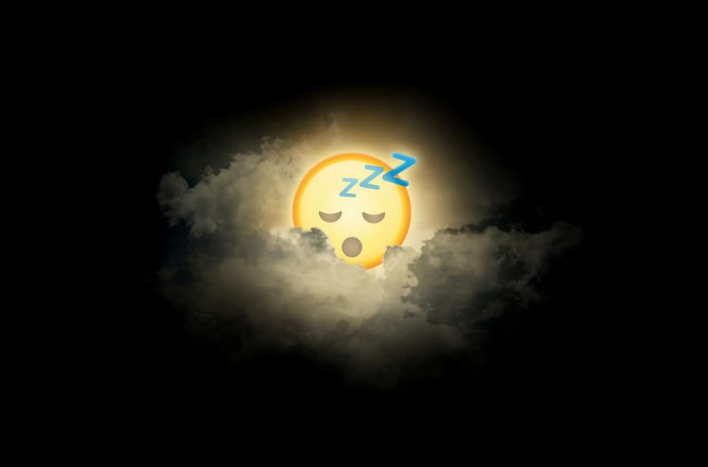 Sleeping Moon Emoji by Artem Pozdniakov — canvas wall art