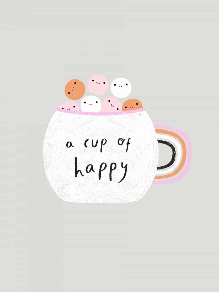 A Cup Of Happy by Aislinn Simmonds — canvas wall art