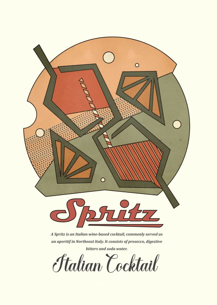 Vibrant Spritz Cocktail by Dion Gem — canvas wall art