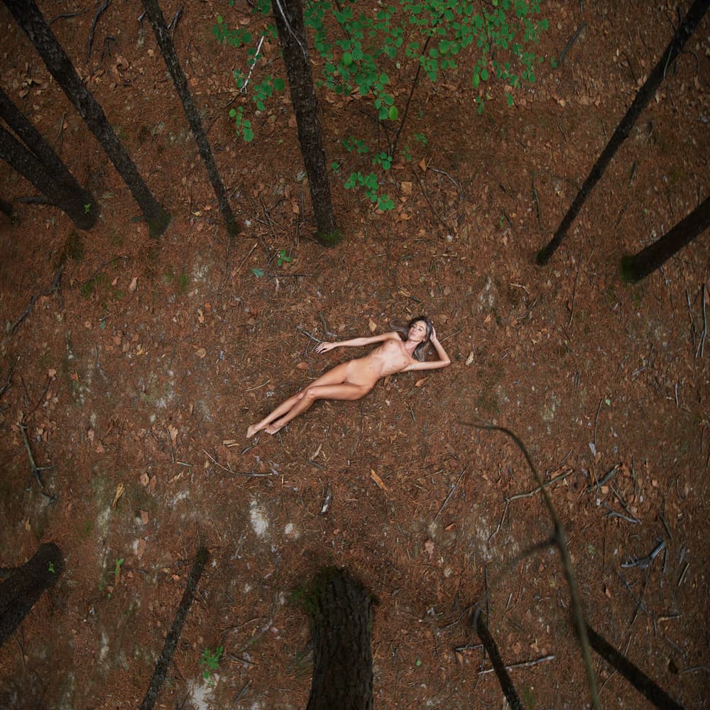 Nude Rest In Forest by Gene Oryx — canvas wall art