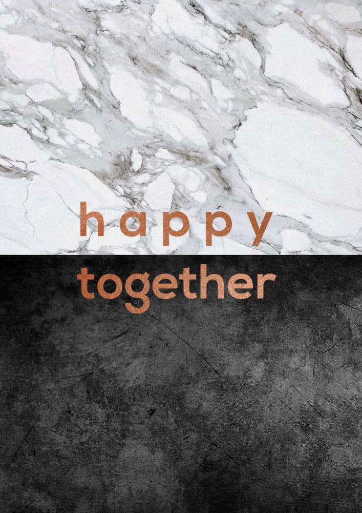 Happy Together Marble Concrete by Orara Studio — canvas wall art