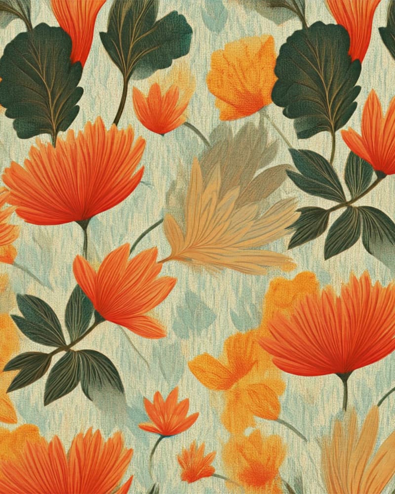 Vibrant Floral Pattern by Kintsugi99 — canvas wall art