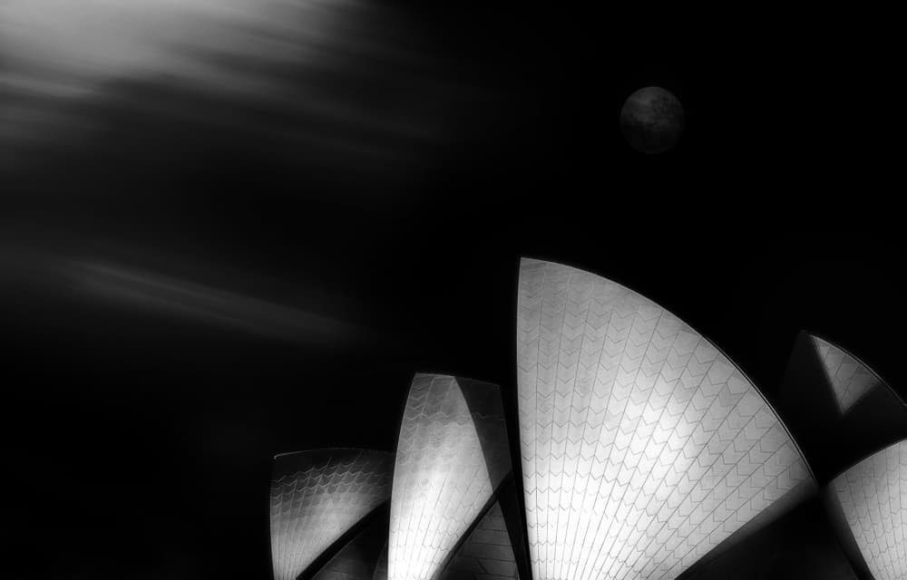 Sydney Opera Moon by Steven Fudge — canvas wall art