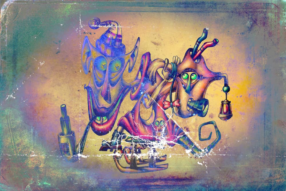 Whimsical Glowing Creatures by Rafal Kulik — canvas wall art