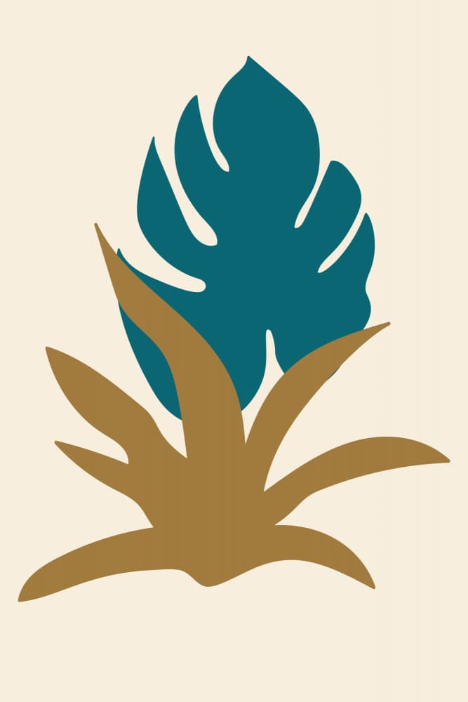 Modern Tropical Leaf by Dina Dankers — canvas wall art