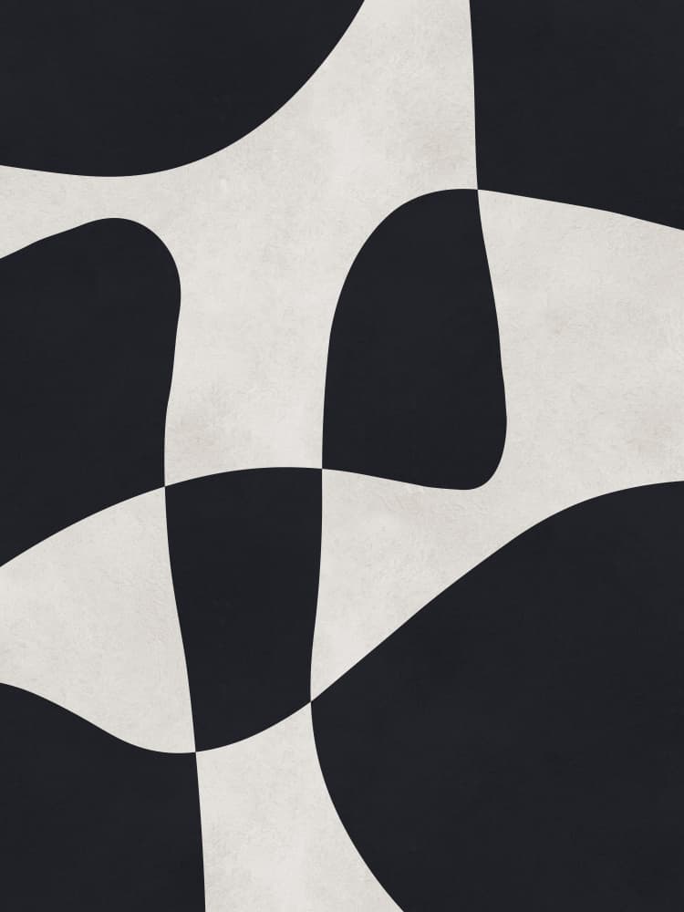 Flowing Monochrome Curves by Vitor Costa — canvas wall art