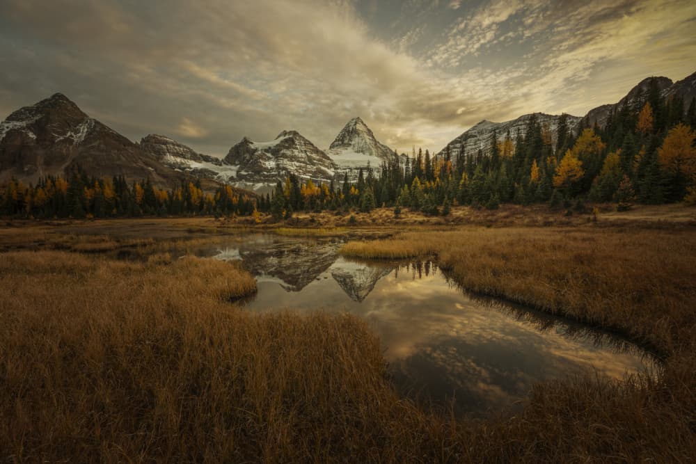 Autumn Mountain Reflections by Linda Lu — canvas wall art