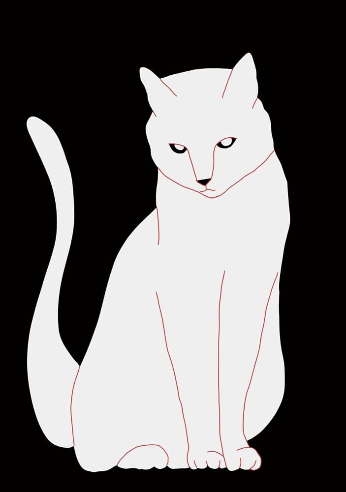 Elegant White Cat by Sharyn Bursic — canvas wall art