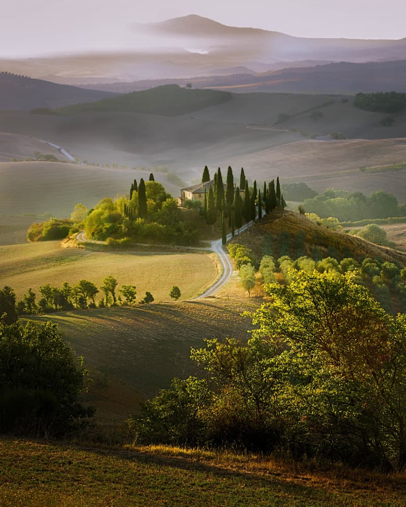 Tuscan Morning Mist by Wim Denijs — canvas wall art