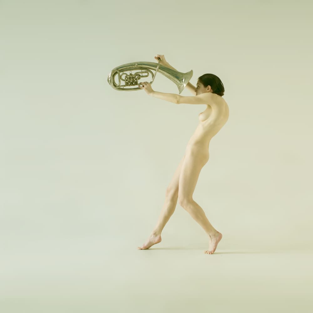 Elegant Nude Brass by Yaroslav Vasiliev-Apostol — canvas wall art