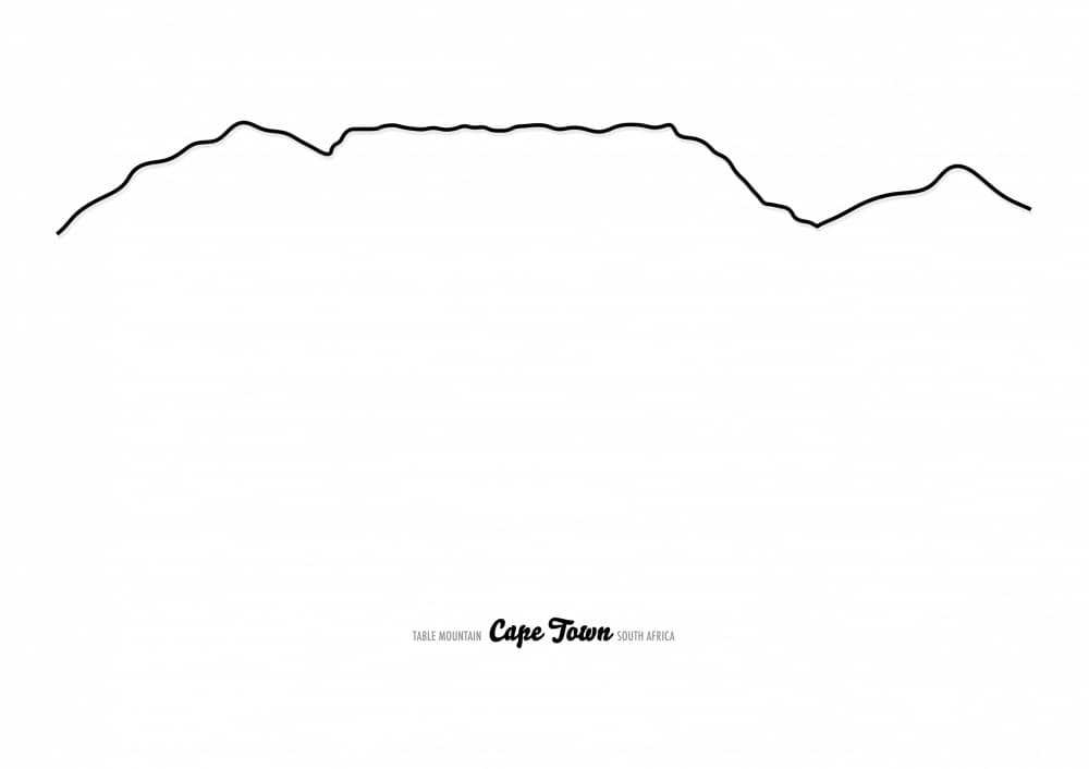 Table Mountain Skyline by Brett Jefferson — canvas wall art