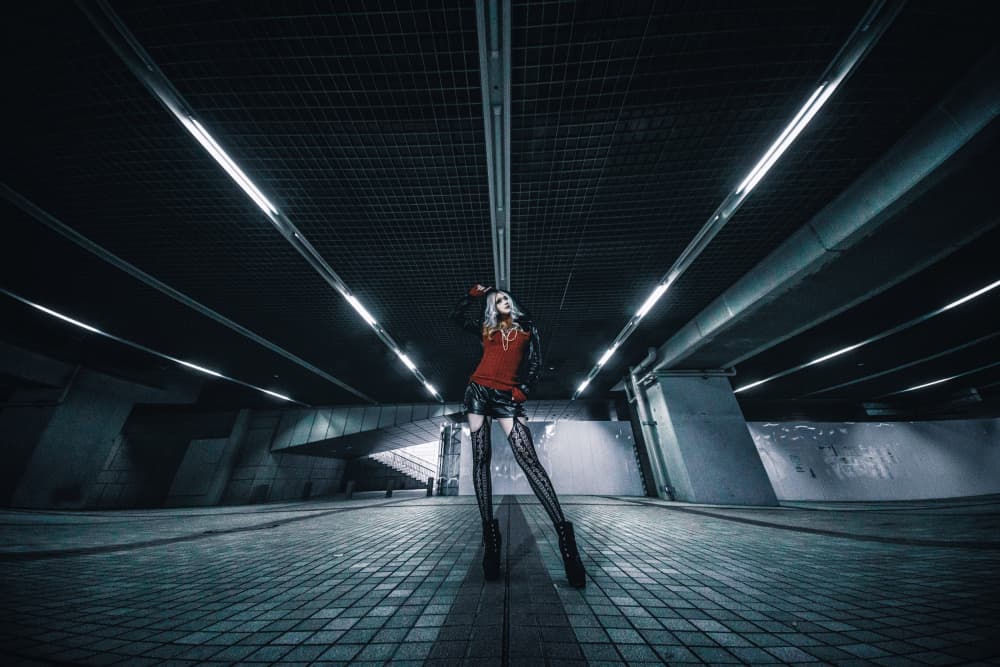 Edgy Urban Portrait by KOIKI — canvas wall art