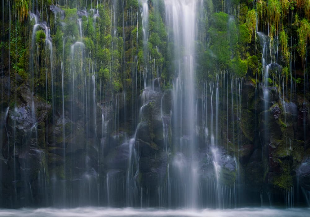 Misty Green Waterfall by Gerald Macua — canvas wall art