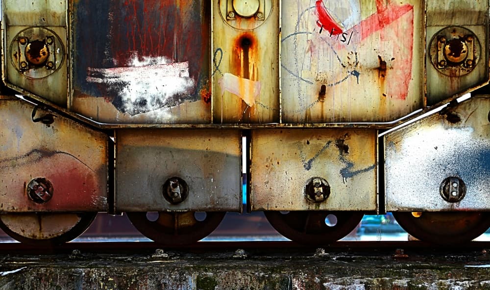 Rusty Train Wheels by Anna Niemiec — canvas wall art