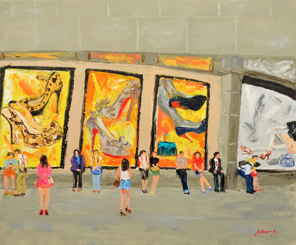 Fashion Window Shopping by Jukyong Park — canvas wall art