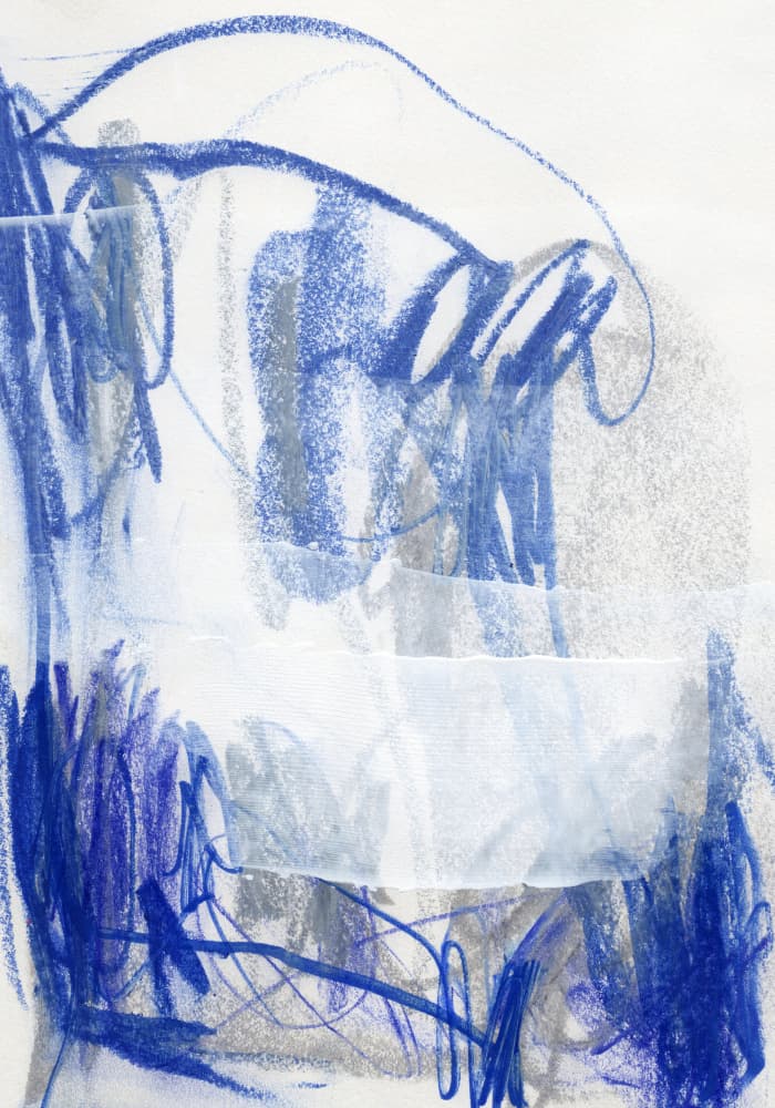 Fluid Blue Gestures by uplusmestudio — canvas wall art