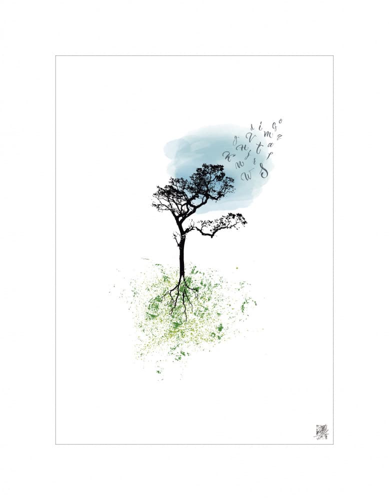 Knowledge Tree Alphabet by Osvaldo Russo — canvas wall art