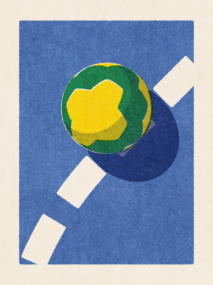 Graphic Sport Globe by Daniel Coulmann — canvas wall art