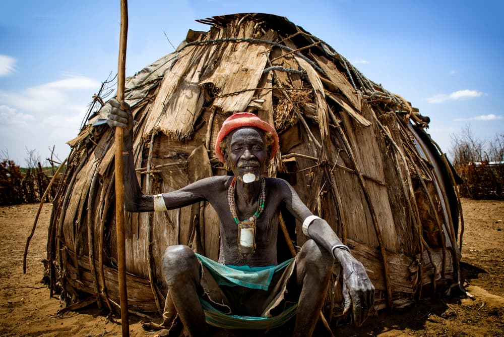 Tribal Elder with Staff by Mohammed Al Sulaili — canvas wall art