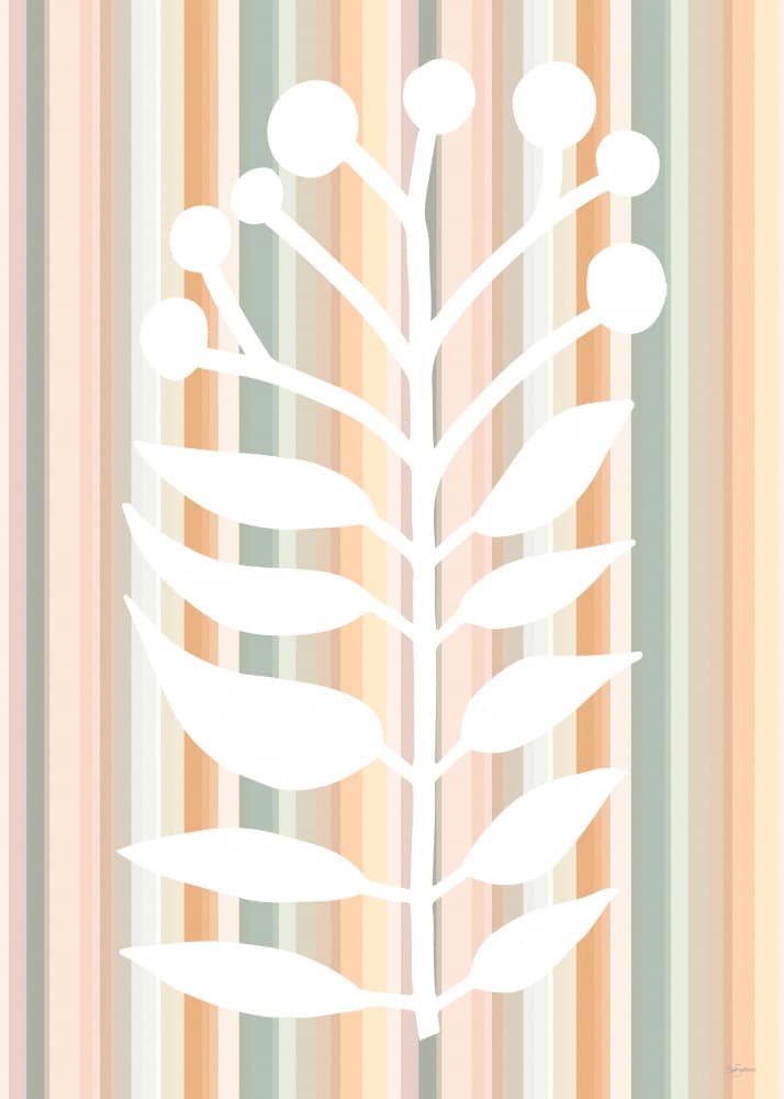 Soft Striped Botanical by Sue Skellern — canvas wall art