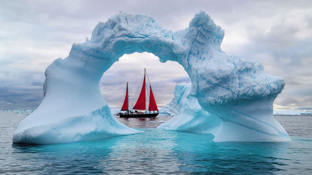 Sailing Through Ice Arch by Jie Jin — canvas wall art