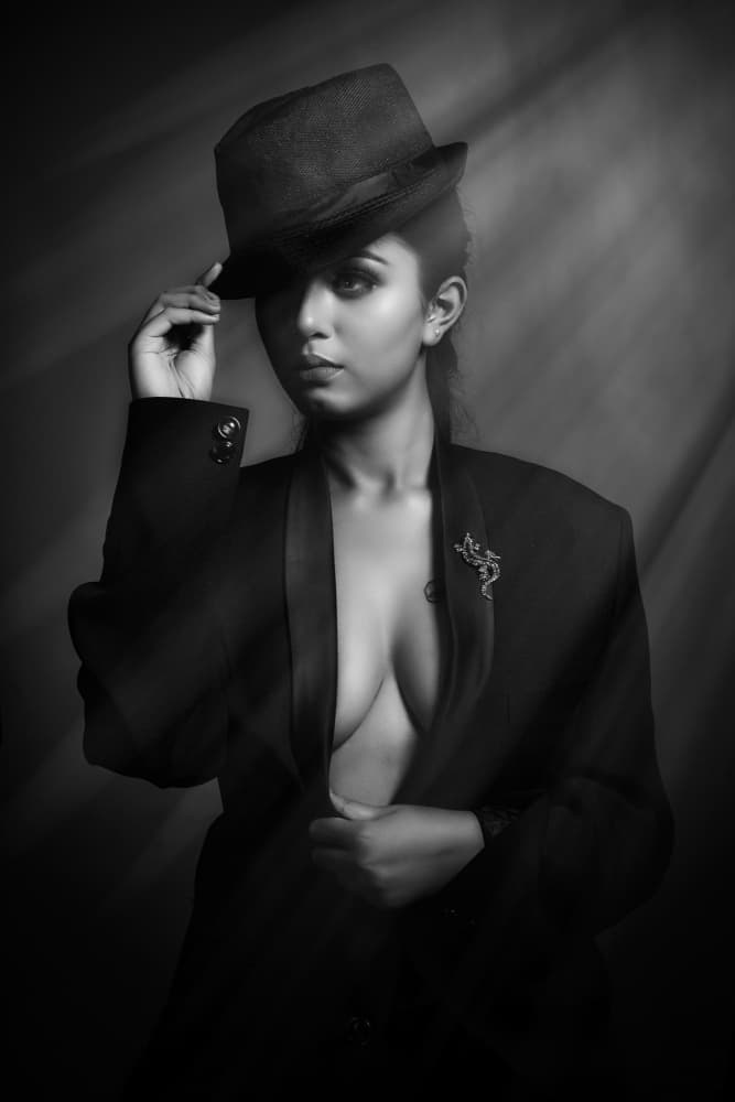 Mysterious Woman Hat by PARTHA BHATTACHARYYA — canvas wall art