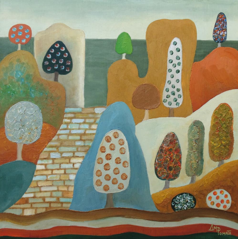 Whimsical Tree Landscape by Angeles M. Pomata — canvas wall art
