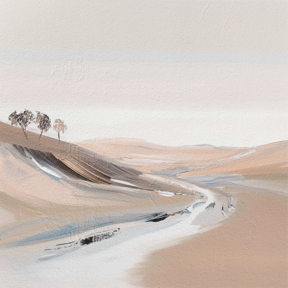 Serene Hills Path by Alma — canvas wall art