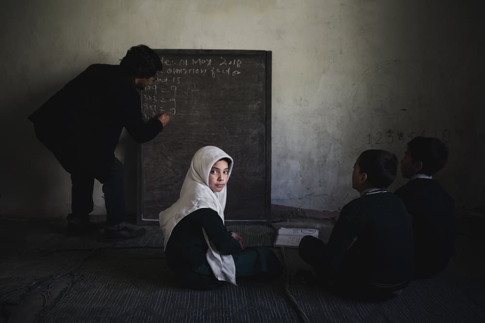 Humble Classroom Learning by Fadhel Almutaghawi — canvas wall art