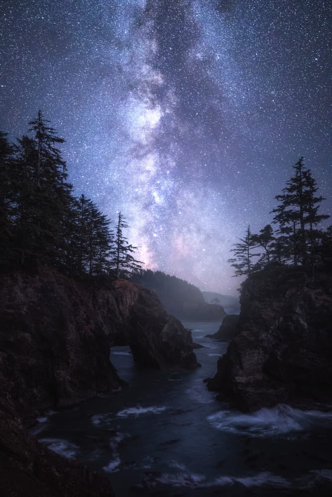 Milky Way Ocean Arch by Daniel Gastager — canvas wall art