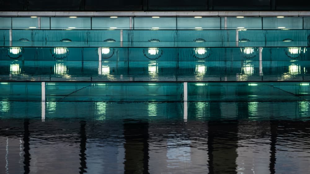 Teal Glass Reflections by Lus Joosten — canvas wall art
