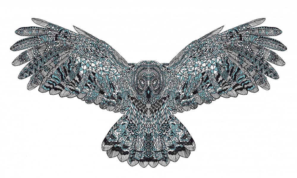 Intricate Flying Owl