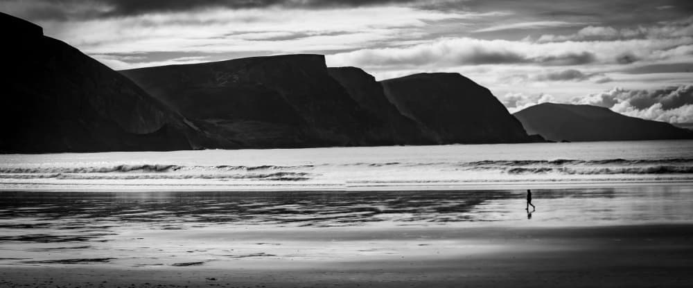 Dramatic Beach Walk by Tony Galvin — canvas wall art