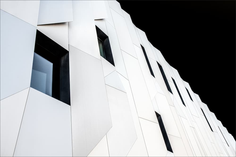 Modern Geometric Facade by Gilbert Claes — canvas wall art