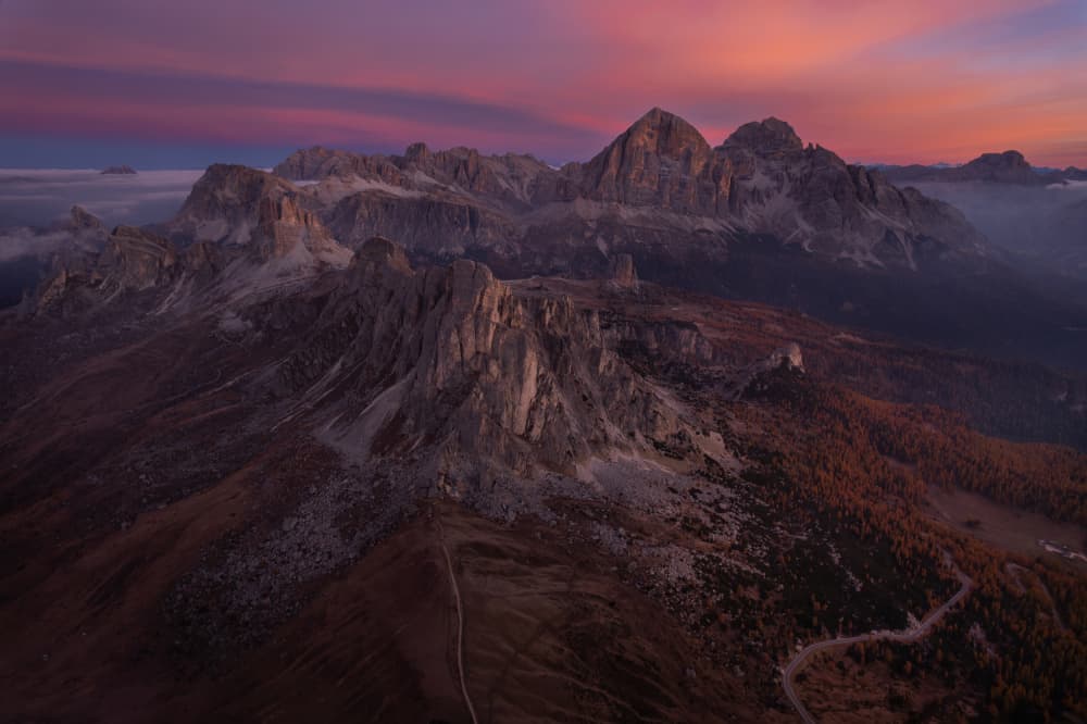 Dramatic Mountain Glow by Lazar Ioan Ovidiu — canvas wall art