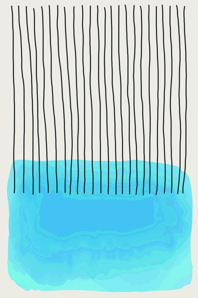 Blue Abstract Lines by jay stanley — canvas wall art