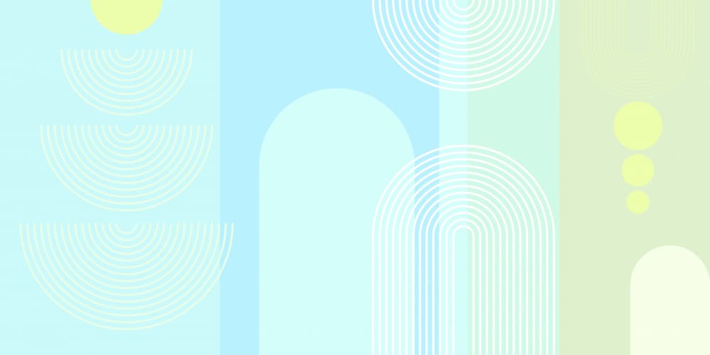 Pastel Geometric Arches by Sue Skellern — canvas wall art