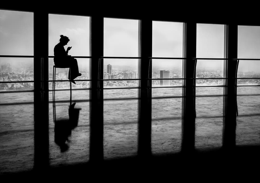 Urban Solitude View by Tomer Eliash — canvas wall art