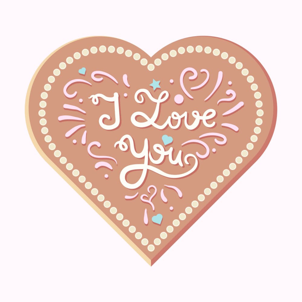 Sweet Heart Cookie Message by Marika Barsrsind — canvas wall art