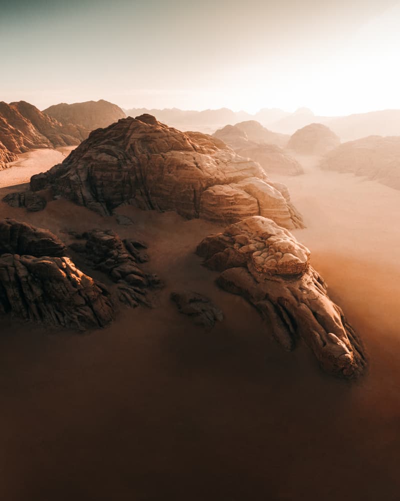 Desert Mountain Sunset by Witold Ziomek — canvas wall art