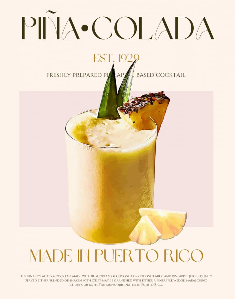 Pina Colada Refreshment by Nazma Khokhar — canvas wall art
