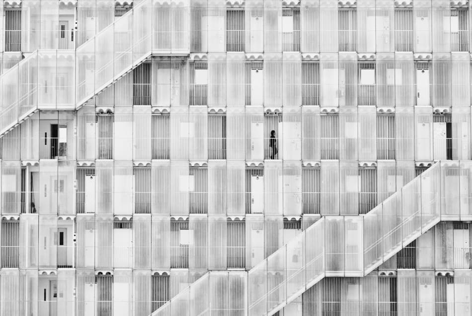 Modern Building Grid by Keisuke Ikeda @ blackcoffee — canvas wall art