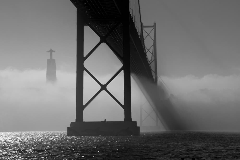 Misty Lisbon Morning by Fernando Alves — canvas wall art