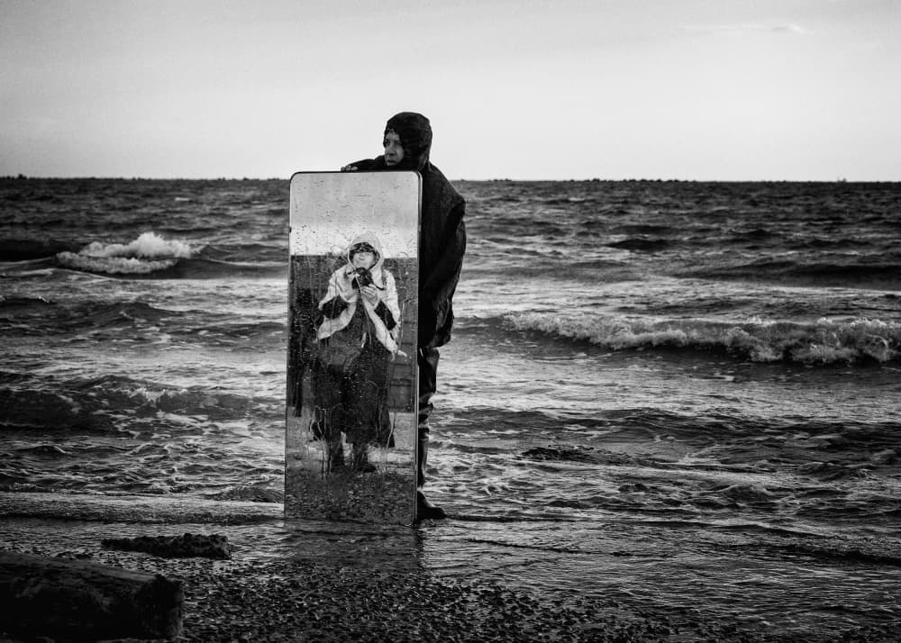Seaside Self Portrait by Normunds Kaprano — canvas wall art