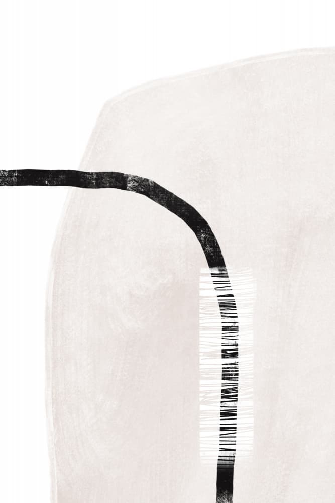 Black Lines On A Soft White Textured Background by uplusmestudio — canvas wall art