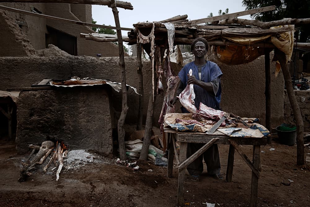 African Butcher Stall by Joxe Inazio Kuesta Garmendia — canvas wall art