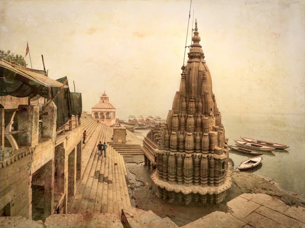 Ancient Ganges Temple by Lucie Gagnon — canvas wall art