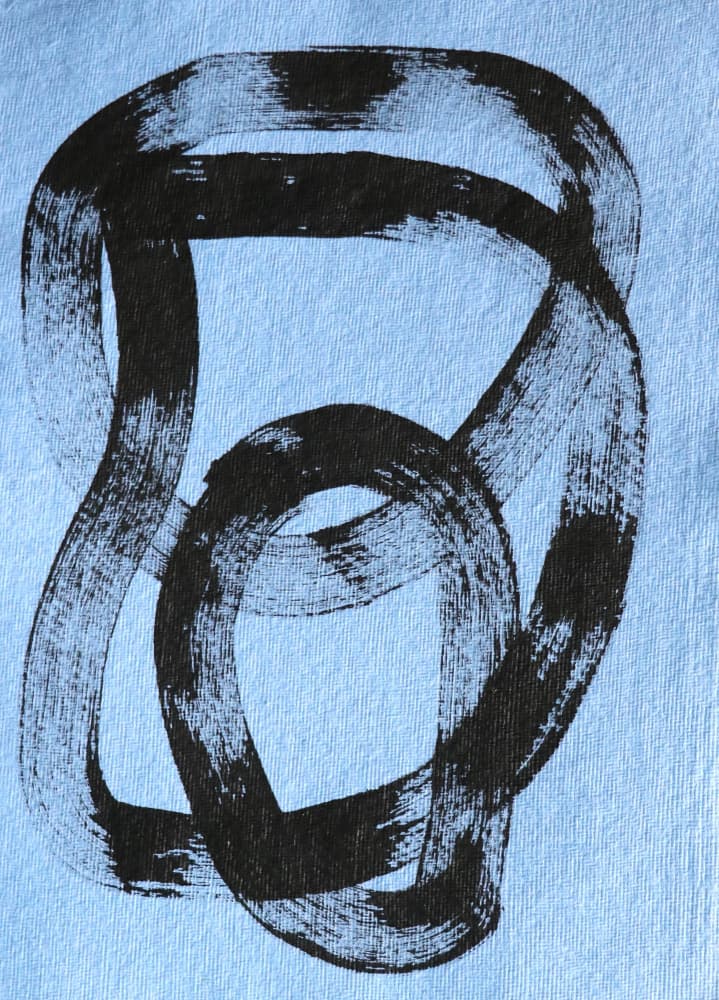 Fluid Black Loops by Santhosh ch — canvas wall art