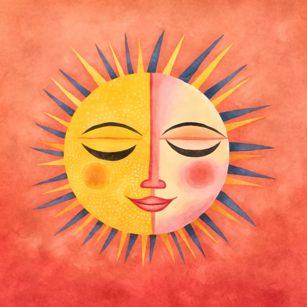 Celestial Sun Face by Andrea Haase — canvas wall art