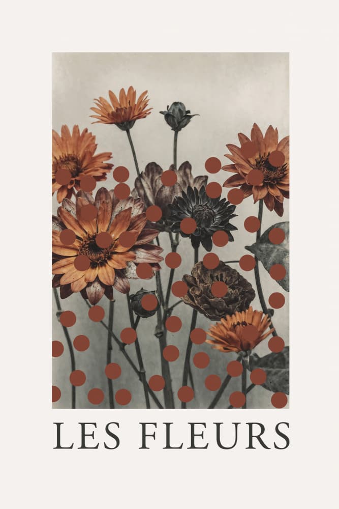 Muted Floral Dots by The Art Concept — canvas wall art